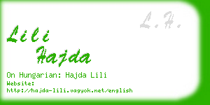 lili hajda business card
